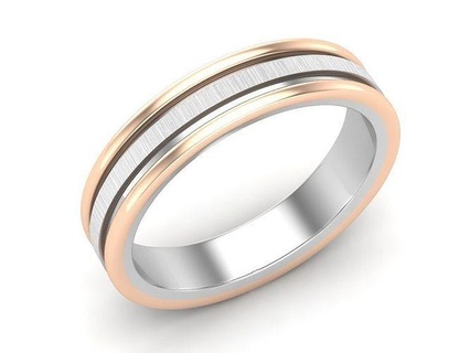 av 425 Weiß Rose Gold Hochzeit Band Schmuck Juwel Engagement druckbar Ringe Ring Mode Schönheit Ton Platin Silber cad Design 3d print model - Mito3D