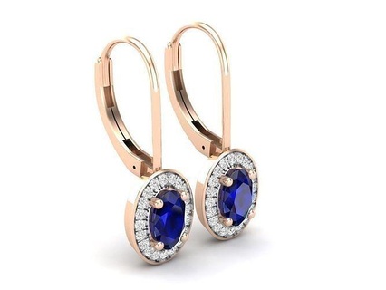 av 426 diamond ladies halo style dangling drop earrings jewelry gold silver printable design jewel gem luxury cad precious luxuri jewelri 3dmodel platinum fashion 3d print model - Mito3D