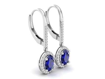 av 429 diamant Dames Halo style peluche laissez tomber boucles d'oreilles 3d bijoux bijou goujat imprimé mode imprimable précieux luxe gemme or brillant pendentif pendre anneaux 3d print model - Mito3D