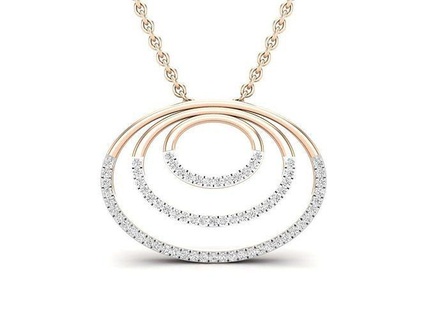 av 433 diamond ladies circle pendant 3d jewelry jewel jewellery cad printed fashion printable precious luxury gem gold necklace brilliant silver pendants 3d print model - Mito3D