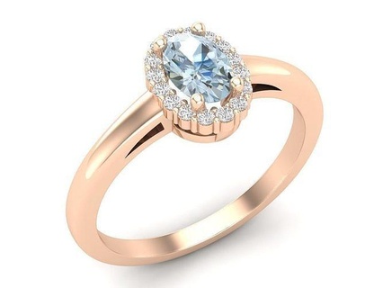 av 434 Diamant Damen Braut Heiligenschein Engagement Ring Schmuck 3d Juwel Ringe cad Hochzeit gedruckt Mode druckbar Gold Modell Stil Solitär 3d print model - Mito3D