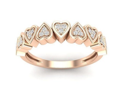 av 448 diamante cuore forma promettere Fidanzamento squillare gioielleria 3d gioiello anelli cad nozze stampato moda stampabile prezioso lusso gemma oro modello 3d print model - Mito3D