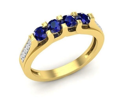 av 454 diamante señoras Boda banda anillo joyería 3d joya anillos canalla compromiso impreso Moda imprimible precioso lujo oro modelo belleza 3d print model - Mito3D