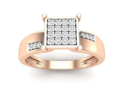 av 472 señoras cuadrado cuadro micro pavimentar promesa anillo joyería diamante 3d joya anillos canalla compromiso Boda impreso Moda imprimible precioso lujo oro modelo 3d print model - Mito3D