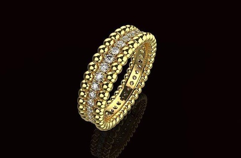 av desagne 134 gold jewelry gem ring platinum precious silver diamond wedding jewel jewellery rings pendant brilliant engagement carat luxury 3d print model - Mito3D