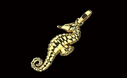 av designe 113 seahorse gold jewelry luxury pendant platinum silver printable gem pendants diamond wedding engagement hippocampes necklace brilliant jewellery jewel precious gift 3d print model - Mito3D