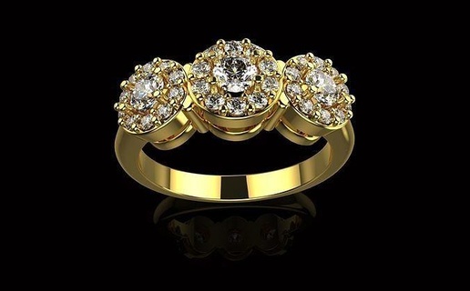 av designe 126 jewelry gold gem precious platinum luxury carat pendant wealth silver diamond ring engagement rings sterling brilliant jewellery 3d print model - Mito3D
