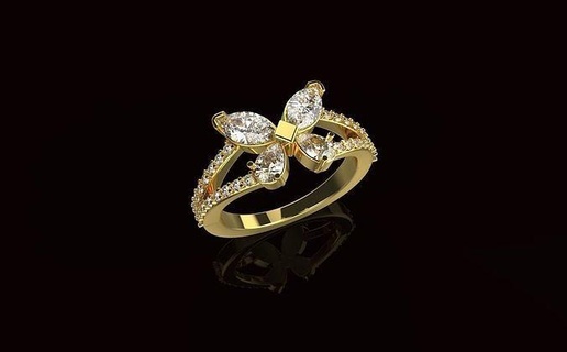 av designe 127 jewelry gold gem precious rings diamond silver printable ring glisten disjunct wealth shining luxury platinum pendant engagement wedding 3d print model - Mito3D