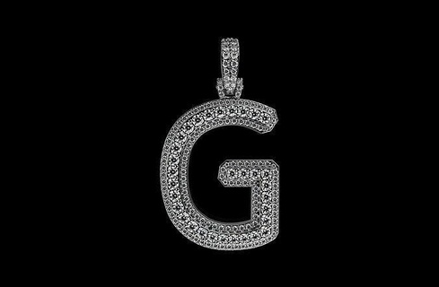 av designe 132 gold alphabet jewelry printable silver diamond pendant luxury rings jewellery jewel wedding engagement ring gem carat platinum brilliant pendants 3d print model - Mito3D