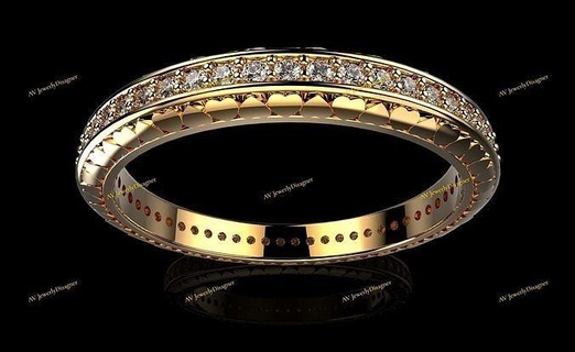 av designe 144 gold jewelry printable silver diamond jewel jewellery wedding engagement gem platinum ring rings brilliant sterling pendant 3d print model - Mito3D