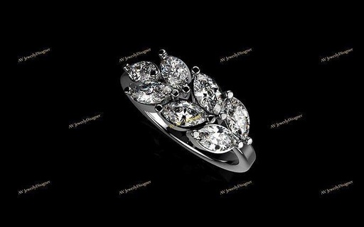 av designe 146 oro gioielleria squillare diamante stampabile anelli prezioso lusso gemma platino Fidanzamento argento nozze gioiello brillante bling 3d print model - Mito3D