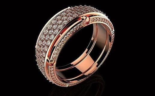 av discordar 104 joalheria ouro prata imprimível jóia platina luxo diamante Casamento noivado jóias gema anel quilate casamento precioso homens argolas 3d print model - Mito3D