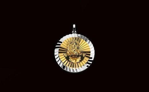av reddetmek 19 isa kolye altın takı gümüş yazdırılabilir mücevher parlak elmas beyaz platin Sanat Rahatlama madalyon 3d print model - Mito3D