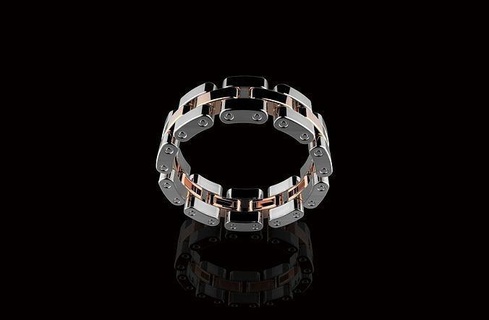 av disagne 23 oro maillonpanthere gioielleria argento stampabile diamante anelli gioiello squillare Fidanzamento moda lusso lux panthere righe brillante 3d print model - Mito3D