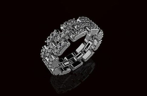 av dépaysé 24 bijoux or bijou diamant bague gemme anneaux modèles imprimable argent maillonpanthère luxe rhinocéros mariage modelos 3d print model - Mito3D