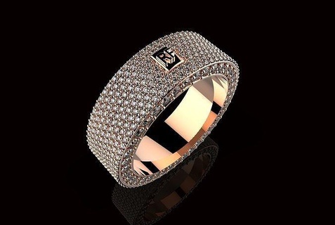 av Disagne 32 joyería oro joya plata imprimible diamante anillo anillos brillante rk lujo Boda compromiso platino 3d print model - Mito3D