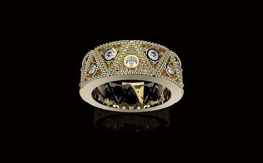 av disagne 46 gold jewelry silver printable diamond rings jewel jewellery gem wedding brilliant ring cad platinum engagement luxery 3d print model - Mito3D
