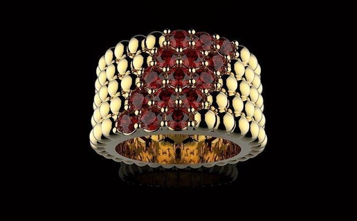 av Disagne 47 rebordear anillo joyería oro diamante Boda joya compromiso perlas abalorios bague imprimible rubis lujo plata colgante pendiente matriz anillos 3d print model - Mito3D