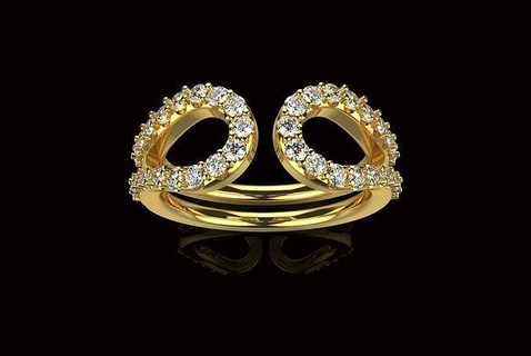 av disagne 49 Gold Schmuck Silber Diamant druckbar Juwel Ringe Ring Engagement brillant cad Design Hochzeit Platin Luxus 3d print model - Mito3D