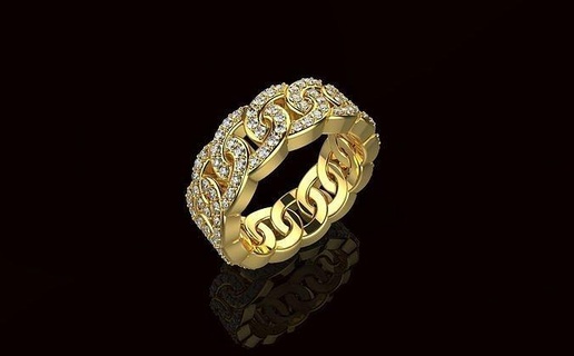av discordar 56 joalheria ouro gema jóia prata anel argolas platina luxo diamante jóias imprimível modelos precioso rinoceronte joias cubanring 3d print model - Mito3D