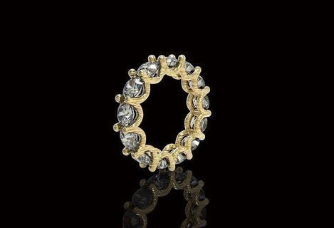 av Disagne 5 oro joyería joya plata anillo diamante Boda compromiso brillante Moda blanco anillos platino banda deshierbe 3d print model - Mito3D