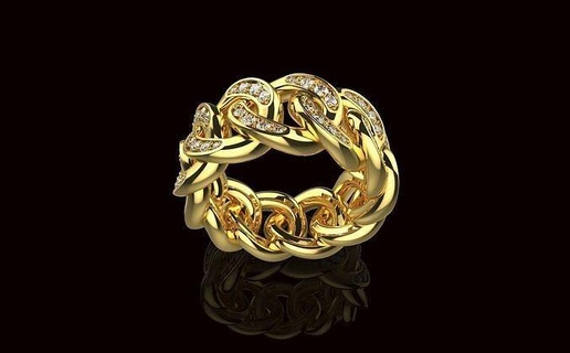 av Disagne 62 joyería oro anillo imprimible joya plata brillante colgante pendiente riqueza electrónica aislado matriz cubano diamante rinoceronte modelos anillos 3d print model - Mito3D