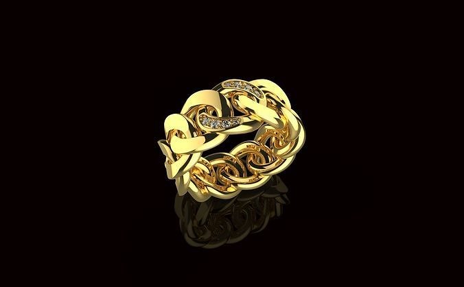 av disagne 63 gioielleria oro squillare diamante anelli stampabile argento platino gioiello creatività Modelli loxery cubano pendente bague 3D print model - Mito3D
