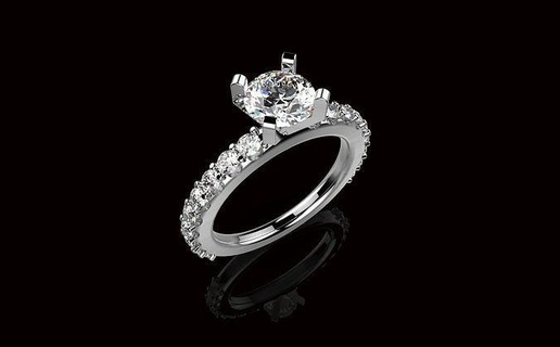 av disagne 64 gioielleria gemma lusso carati oro brillante anelli stampabile diamante squillare platino Fidanzamento argento precisione solitario prezioso nozze 3d print model - Mito3D
