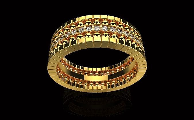 av disagne 69 gioielleria oro design anelli argento stampabile diamante gemma squillare Fidanzamento gioiello nozze womenring brillante prezioso platino Genere uomo 3D print model - Mito3D