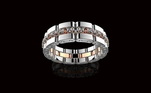 av dépaysé 79 bijoux or imprimable argent luxe platine bague hommes sexe bijou gemme engagement diamant homme femme modèles anneaux 3d print model - Mito3D