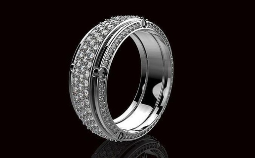 av reddetmek 84 altın takı lüks mücevher nişan düğün yüzük grup yazdırılabilir yüzükler elmas parlak platin erkekler Kadınlar değerli 3d print model - Mito3D