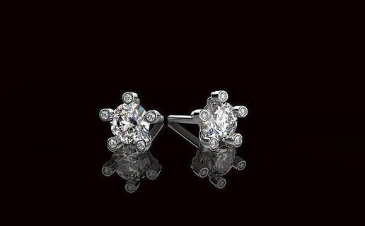 av dépaysé 88 or bijoux argent gemme diamant boucles d'oreilles Boucles d'oreille bijou engagement brillant clous luxe imprimable bague mariage platine goujat 3d print model - Mito3D