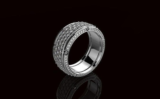 av dépaysé 94 or bijoux gemme diamant argent bijou luxe mariage imprimable bague engagement précieux platine anneaux brillant 3d print model - Mito3D