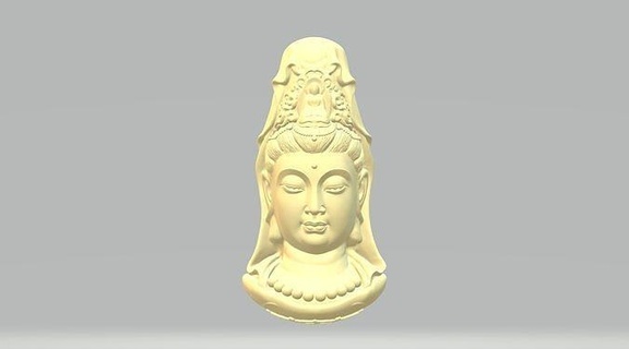 Avalokitesvara Bodhisattva Kopf Anhänger Maitreya Buddha Gottheit orientalisch Linderung Statue Skulptur Juwel Schmuck Dekoration Ornament Halskette Skulpturen Kunst 3d print model - Mito3D