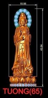 Avalokitesvara Bodhisattva kolye takı heykel dekorasyon Sanat Tanrı oryantal süs 3d print model - Mito3D