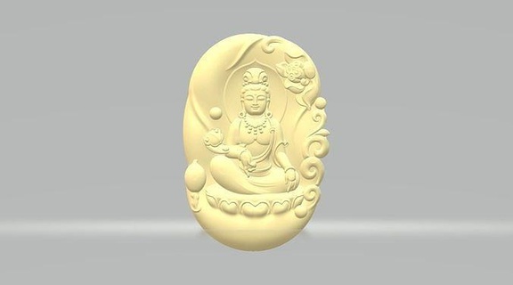 Avalokitesvara bodhisattva pingente Maitreya Buda Deus divindade oriental alívio estátua escultura jóia joalheria decoração enfeite colar esculturas arte pingentes 3d print model - Mito3D