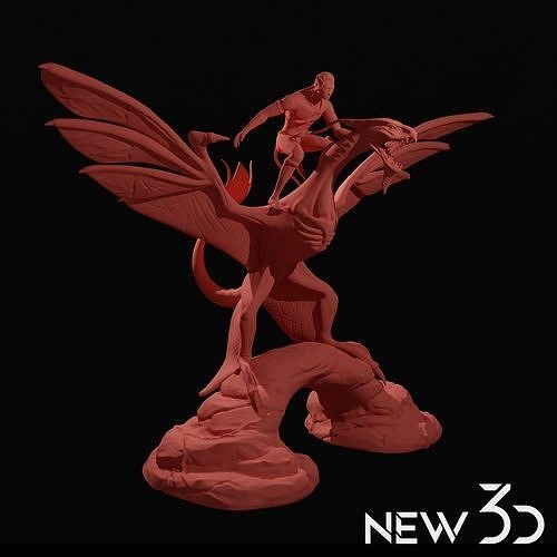 avatar jake sully banshee camino su heykel ejderha sanat heykeller 3D print model - Mito3D