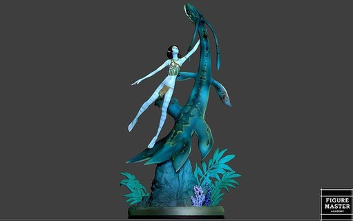 avatar deri Su heykel 3d Yazdır Sanat heykeller 3d print model - Mito3D