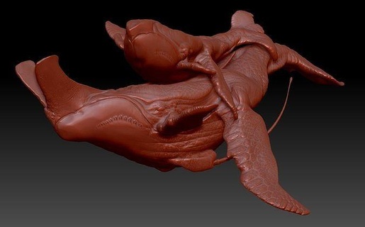 avatar tulkun whale wayofthewater avatarwayofthewater baby 3dprint 3d 3dprinting print printing scifi model alien zbrush games toys 3d print model - Mito3D