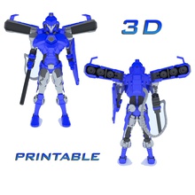 avenger marvel modello 3d blu hobby-fai da te la stampabile eroe supereroe ironman argento super iron man gadget back pack ali pistola robot robotica hobby fai carattere il 3d print model - Mito3D