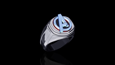 rächer ring rächend 3d 3dprintablering schmuck ringe illuminaten danke unendlichkeitskrieg wunder silber druckbar sterling mode schönheit juwel platin 3d print model - Mito3D