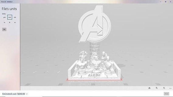 vengadores 3d impresión lámpara nombre maravilla heroes Arte 3d print model - Mito3D