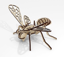 wespe rompecabezas 3d puzzle insekt biene aguijon spiele spielzeuge 3d print model - Mito3D