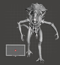 avp alien queen body highly alienqueen predator onesixscale games toys 3d print model - Mito3D