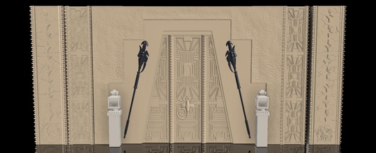 avp pareti porta xenomorfo predatore alieno yautja arma parete pannello piramide giochi giocattoli 3d print model - Mito3D