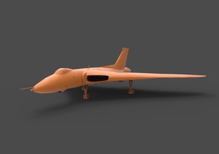 avro vulkan uçak hileli hawker siddeley jet güçlendirilmiş delta kanat stratejik bombacı kraliyet hava güç raf vray ulaşım hobi kendin yap otomotiv 3d print model - Mito3D