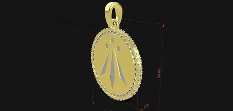 cendre pendentif calcul bijoux or argent acier mode diamant prêt pierre réglage sterling platine bijou gemme pendentifs 3d print model - Mito3D