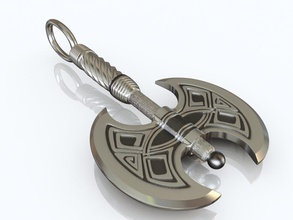 ax viking jewelry pendant 3d men pendants 3d print model - Mito3D