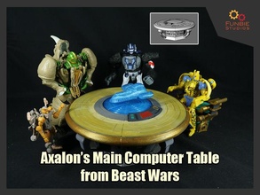 axalon main computer table transformers beast wars interior games toys 3d print model - Mito3D