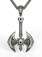 axe 3d pendant jewelry art 3dprint cnc necklace pendants 3d print model - Mito3D